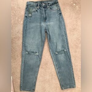 Classic Blue Distressed Women's Jeans